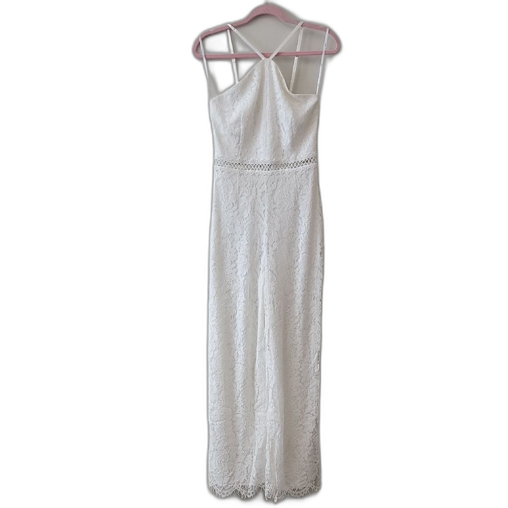Lulu's Lace Jumpsuit White Size S